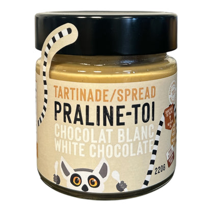 Noisettes croquantes, chocolat blanc, et vanille de Madagascar
