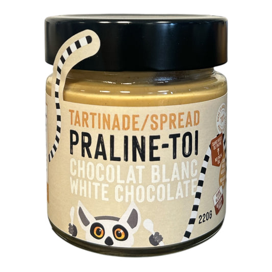 Noisettes croquantes, chocolat blanc, et vanille de Madagascar